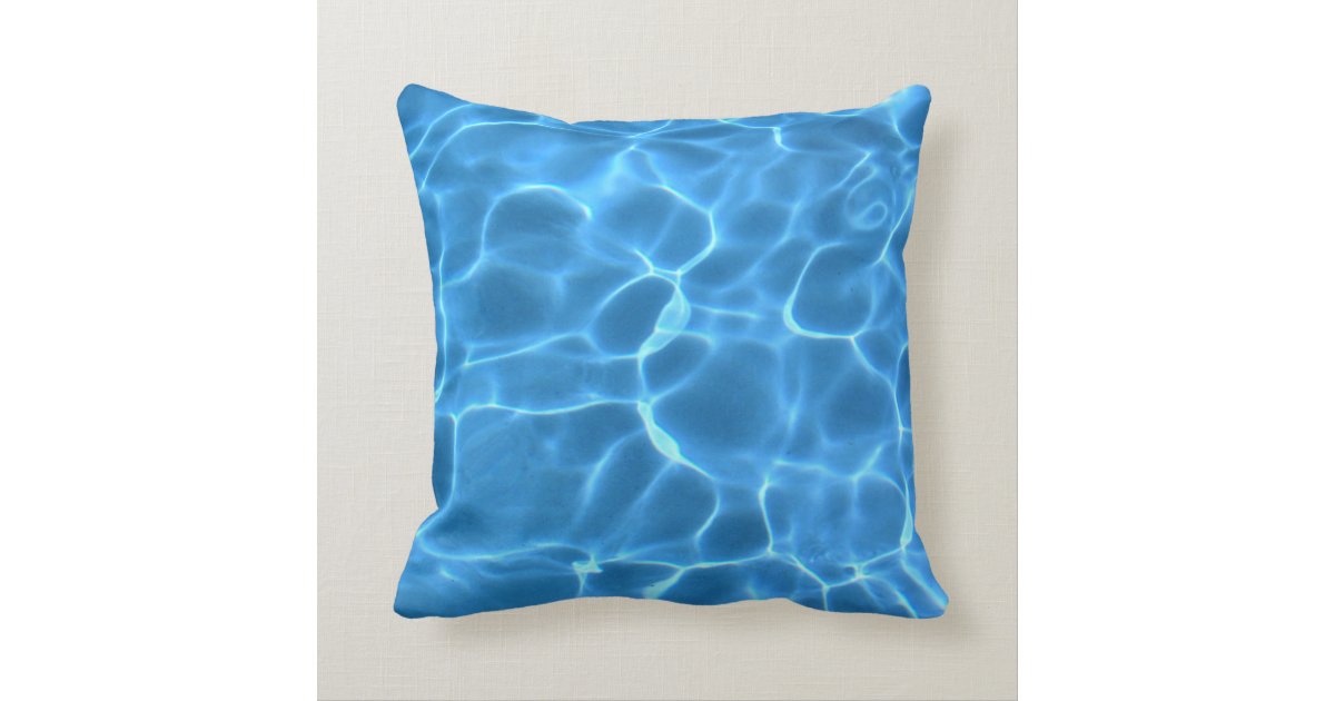 Blue Pool Water Keep Calm and Swim On Throw Pillow Zazzle