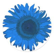 Blue Pop Art Flower stickers by loraseverson Blue Pop Art Flower stickers