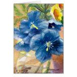 Blue Poppies Greeting Card