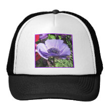 Blue Poppy Flower Trucker Hats