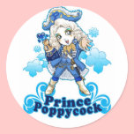 Blue Poppycock stickers