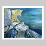 Blue Portrait Sirena Sea Mythical Fantasy Poster posters