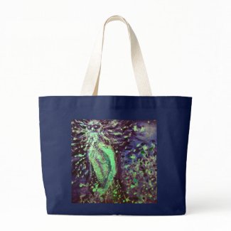 Blue Poseidon Greek God Surreal Painting bag