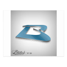 blue postcard