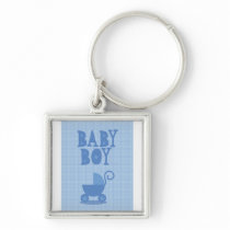 Blue pram BABY BOY from wicked greetings Keychains