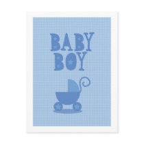 Blue pram BABY BOY from wicked greetings Postcard