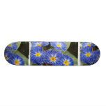 Blue Primula Flowers Skate Board Deck