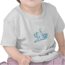 Blue Print Octopus Shirts