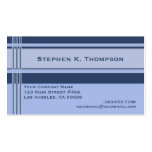 Blue Professional Stripes Block Business Cards