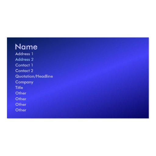 Blue Profile Card Business Card Template (front side)