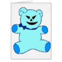 Blue Psycho Teddy cards by OnlyFunStuff Blue Psycho Teddy cards