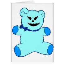 Blue Psycho Teddy cards by OnlyFunStuff Blue Psycho Teddy cards