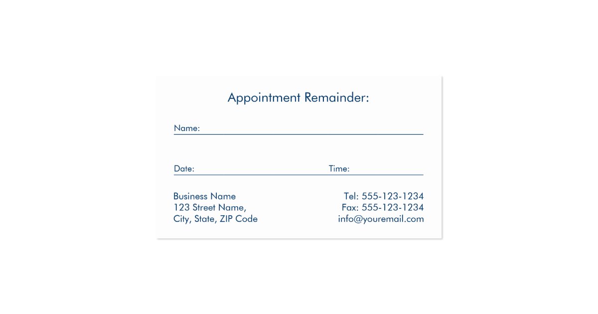 Blue Psychology Personal Counselor Appointment Business Card Zazzle