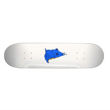 Blue Pudgy Dragon Skate Decks