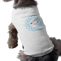 Blue Puffball Doggie T Shirt