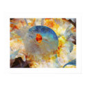 Blue puffball. posters