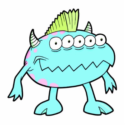 blue punk mohawk monster many eyes cut outs Zazzle_photosculpture blue punk mohawk monster many eyes cut outs Zazzle_photosculpture