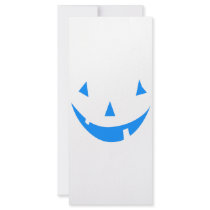 Blue Punkin Face Halloween Design Rack Cards