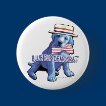 Blue Pup Button  buttons