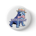 Blue Pup Democrat Button 