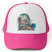 Blue & Purple 3D Mermaid 5 Close-up hats