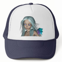 Blue & Purple 3D Mermaid 5 Close-up hats