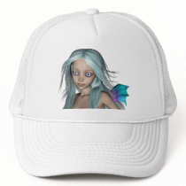 Blue & Purple 3D Mermaid 5 Close-up Hat