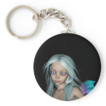 Blue & Purple 3D Mermaid 5 Close-up Key Chains