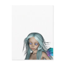 Blue & Purple 3D Mermaid 5 Close-up Postcards