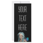Blue & Purple 3D Mermaid 5 Close-up Rack Card