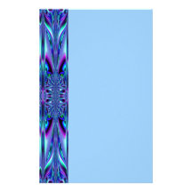 Blue Purple Abstract Stationery