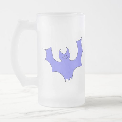 Blue - Purple Bat Cartoon. Mug