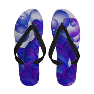 Blue & Purple Bubble Mass ~ Flip Flops