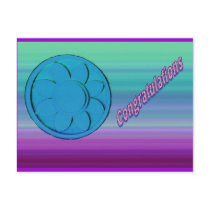 blue purple congratulations postcards