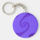 Blue Purple Double Spiral Keychain