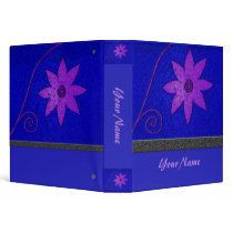blue purple flower binders by DonnaGrayson blue purple flower binders