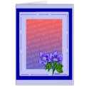 blue purple flower template cards