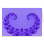 Blue Purple Heart Greetings Card