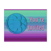 blue purple invitation postcards by DonnaGrayson blue purple invitation postcards