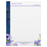 Blue/Purple Irises: Business Letterhead