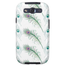 Blue Purple Peacock Feathers Galaxy SIII Case