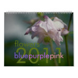 Blue Purple Pink Flowers 2011 Calendar style=border:0;