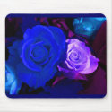Blue Purple Rose Mousepad -Customizable