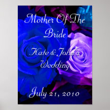 Blue Purple Rose Print