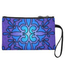 Blue Purple Stainded Glass Style Design Wristlets