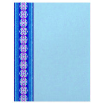 Blue & Purple Star of David Border Letterhead