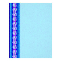 Blue & Purple Star of David Border Letterhead letterhead