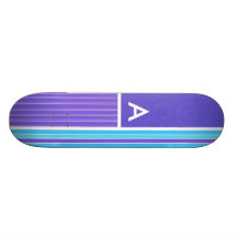 Blue & Purple Stripes Skate Deck