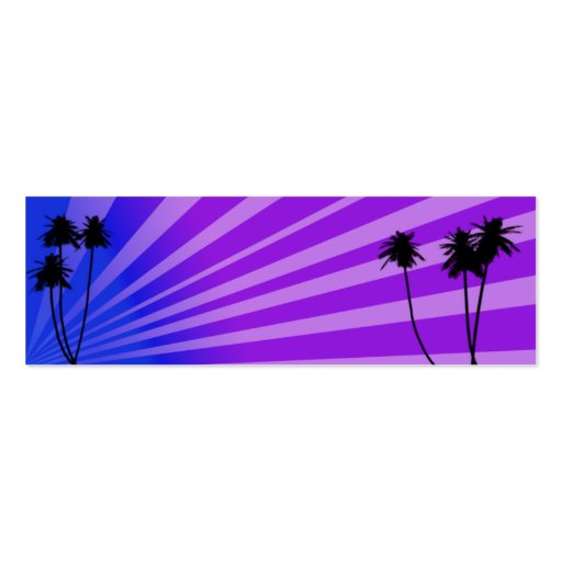 Blue/Purple Tropical Profile Card Business Card Template (back side)