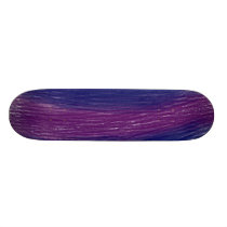 Blue Purple Waves Abstract skateboards